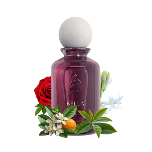 Perfume Bella de Laverne 100 ml, fragancia dulce y sofisticada con flores blancas, vainilla y toques ambarados.